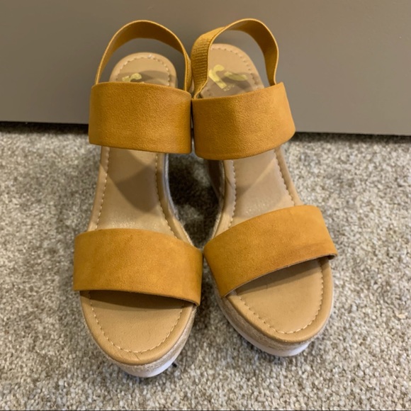 Shoes - Mustard Wedges
